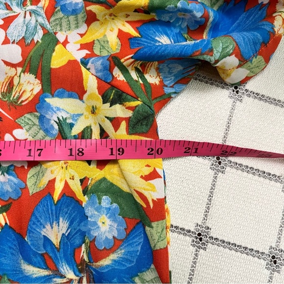 Alex & Lili Puff Sleeve Smocked Hem Floral Blouse - Picture 7 of 8